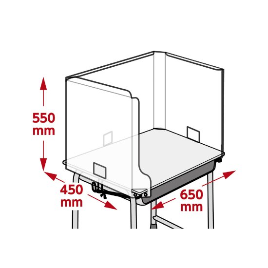 旧JIS規格対応 学校机用飛沫防止ガード パーテーション 透明