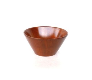 サラダボール(深皿）　鉢型　 欅 13.5cm 木製 国産 漆塗り　