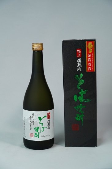 焼酎 そば焼酎25度 千曲錦酒造 極上 樽熟成 そば焼酎 720ml - 地酒の信濃屋