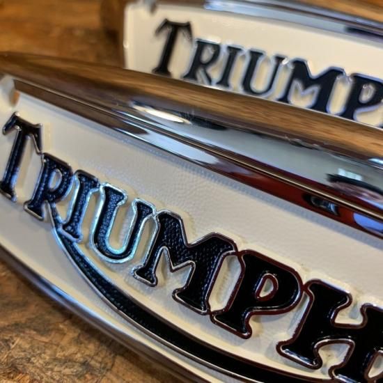 Triumph タンクバッジ左右セット（69-74年のT120 /TR6