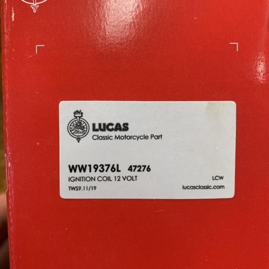 LUCAS純正イグニッションコイル（12V用） - トライアンフ・BSA