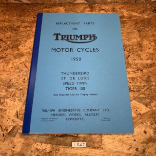 Triumphパーツブック サンダーバード/3T DE LUXE（50年）