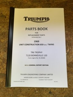 Triumphパーツブック TR6 T120（69年）
