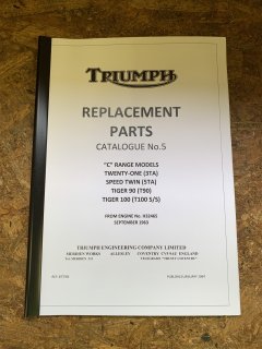 Triumphパーツブック 3TA/5TA/T90/T100（63年）