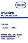Triumph �ϥ�ɥ֥å� Tiger 750cc Unit/Twins��1979�ˡʤ����󤻾��ʡ�