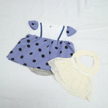 nino-nyan baby gift set スタイ+ロンパース｜70-80cm