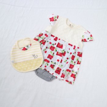 nino-nyan baby gift set スタイ+ロンパース｜70-80cm