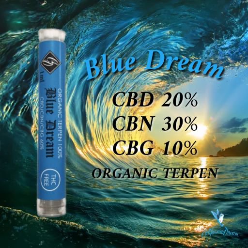 BLUE DREAM 高濃度 CBD/CBN/CBG ベイプリキッド 1ml - California Dream