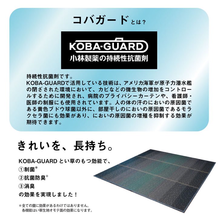 ラグ マット 小林製薬 持続性抗菌剤 KOBA-GURARD 制菌 抗菌消臭