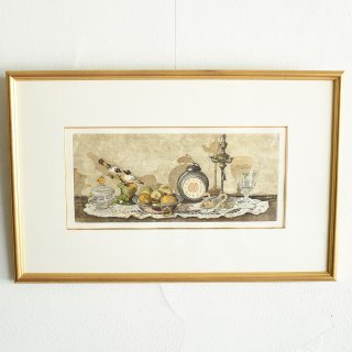 マリオ・アゴスティーニ　静物画（置時計）の商品画像