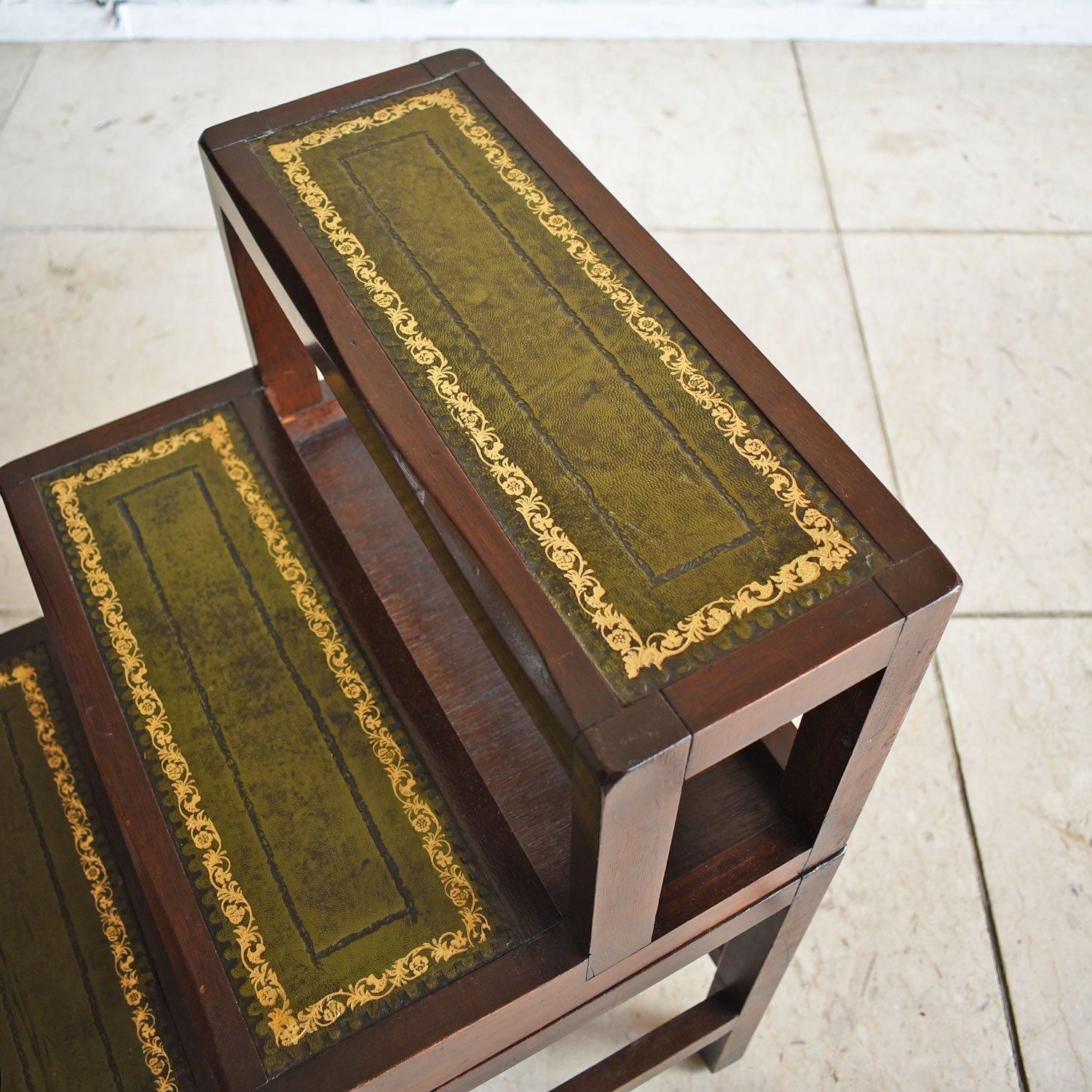 英国アンティーク ライブラリーステップ ベッドステップ 収納付き マホガニー製 ライブラリーステップ 1940年代 イギリス / WESTWOOD ANTIQUES