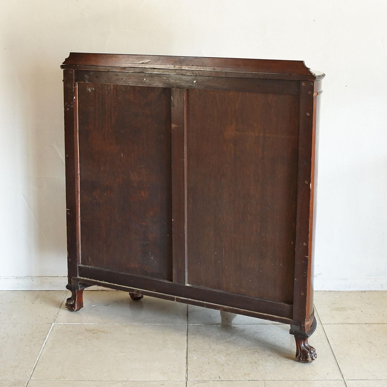 値下アメリカ アンティーク ウォールナット ハーフムーンキャビネットサイドボード 値下アメリカ アンティーク ウォールナット ハーフムーン