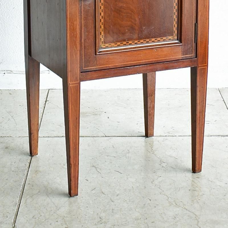 イギリスアンティーク　木製サイドキャビネット　チェスト インレイドベッドサイドキャビネット イギリス / WESTWOOD ANTIQUES