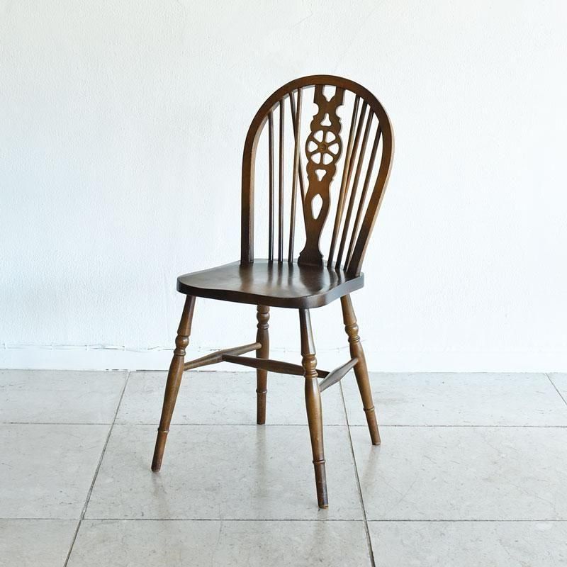 ヴィンテージ　ホィールバックチェアー　イギリス製③ 英国クラシック ホイールバック ウィンザーアームチェア｜rocca