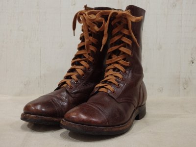 50s US BROWN LEATHER COMBAT BOOTS