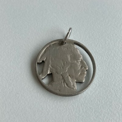 US INDIAN HEAD SILVER COIN CHARM 220320