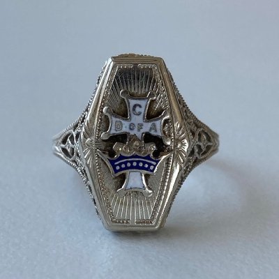 FRATERNITY/CLASS 14K WHITE GOLD RING/14220410