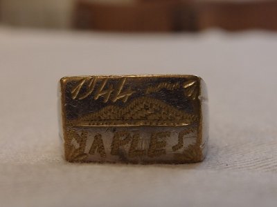 WW2 1944 NAPLES THEATER MADE RING/19190707