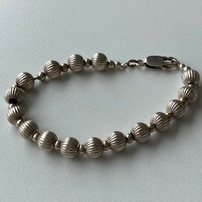 ITALY 925 SILVER PEARL CHAIN BRACELET/15,9g220715