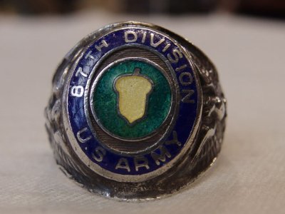 WW2 US ARMY 87TH DIVISION RING/19-20180428