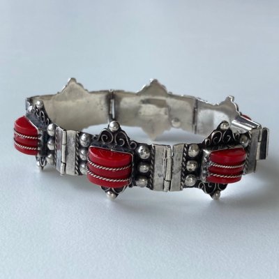 MEXICO STERLING SILVER RED BRACELET/30,3g220823