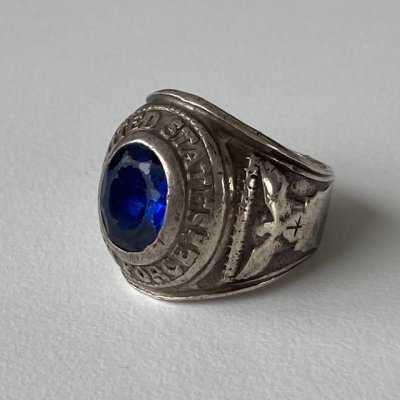 US AIR FORCE RING/BLUE STONE/19 230121