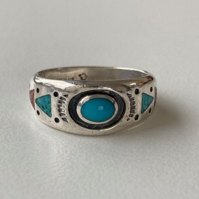 NATIVE AMERICAN STERLING SILVER RING/15,5230127