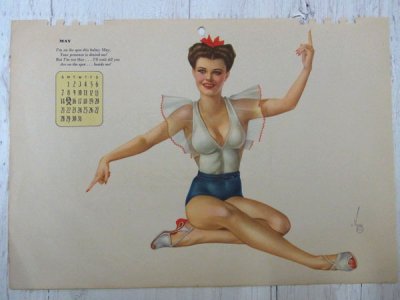 ALBERTO VARGAS /Pin-up Girl 1944 MAY *180714*