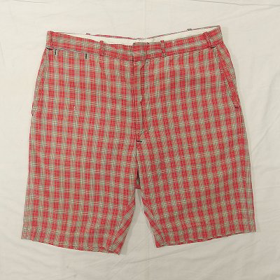 60s Plaid Short Pants/W33 230629