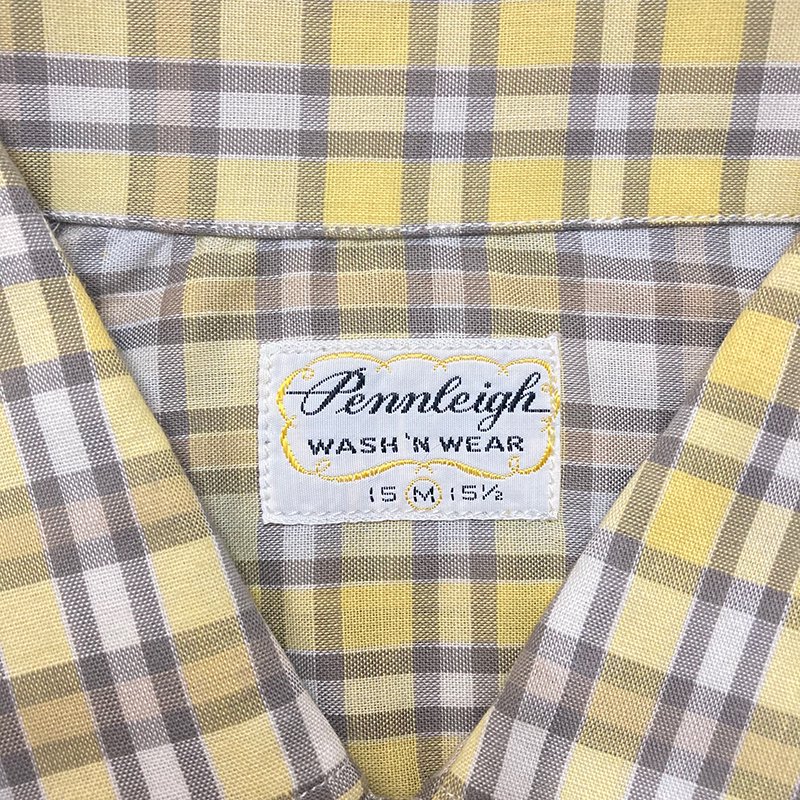 60年代 Pennleigh ボックスシャツ ボタンダウンシャツ-