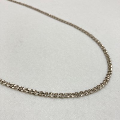 ITALY 925 SILVER FLAT MARINE CHAIN NECKLACE/76cm 230822