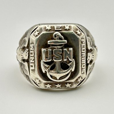 US NAVY ANCHOR INSIGNIA STERLING RING/25 231026