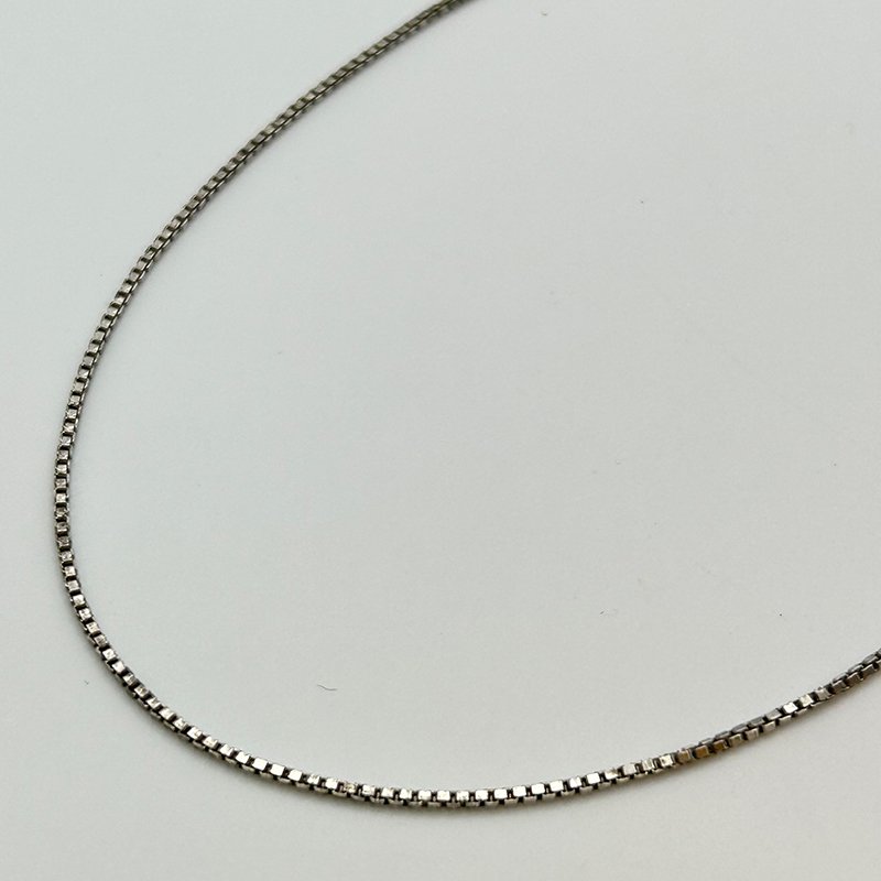 シルバー925 Sterling ベネチアンチェーンネックレス ナロー 軽研磨