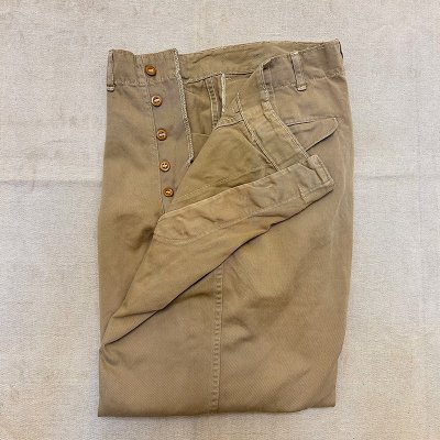 WW2 USMC COTTON KHAKI Pants / W32 231218