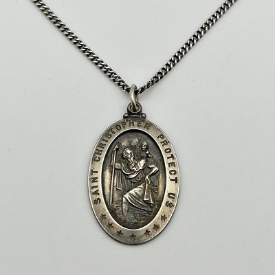 St.CHRISTOPHER MEDAI CHARM TOP w/Chain 231228