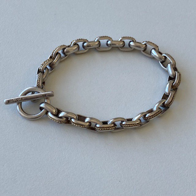 Vintage Link Silver Toggle Bracelet 925アクセサリー材質シルバー