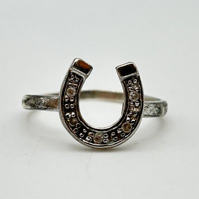 HORSE SHOES SILVER RING/13.5 240131