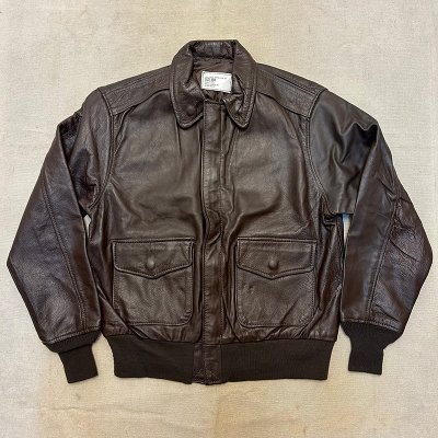 '92 USAF A-2 LEATHER JACKET 36R / RUSSET BROWN/DEAD STOCK 240202A