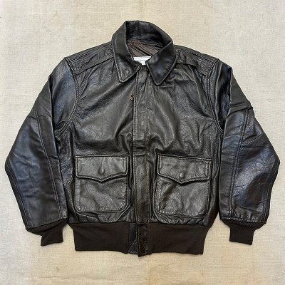 '92 USAF A-2 LEATHER JACKET 36R / SEAL BROWN/DEAD STOCK 240202B