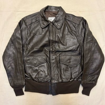'92 USAF A-2 LEATHER JACKET 36R / SEAL BROWN/DEAD STOCK 240301