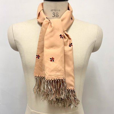 50's RAYON PINK SCARF 240326