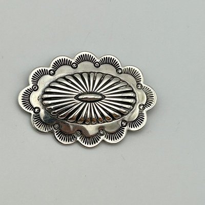 NATIVE AMERICAN Repousse and Stamp Sterling PINS 240507L