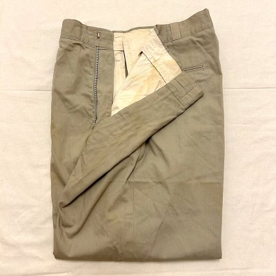 '67 USAF COTTON/POLY KHAKI CHINO PANTS / W34 240603E