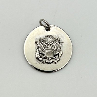 US ARMY ROUND STERLING SILVER CHARM 240610A