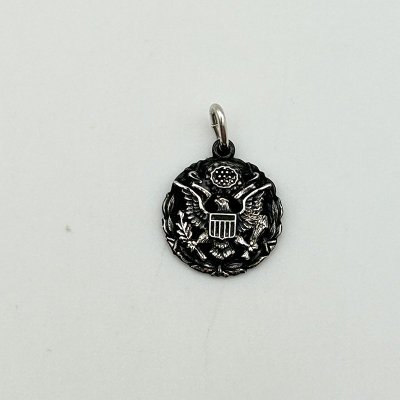 US ARMY ROUND STERLING SILVER CHARM 240610D