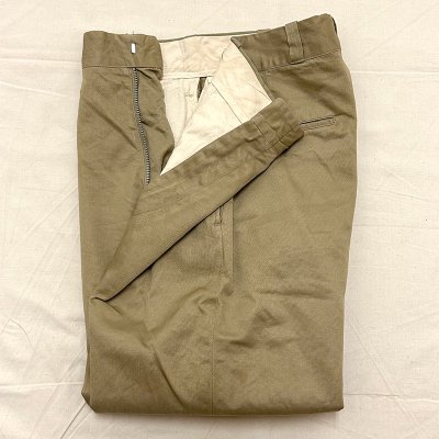 '69 US ARMY COTTON KHAKI CHINO PANTS / 30x29 240621C