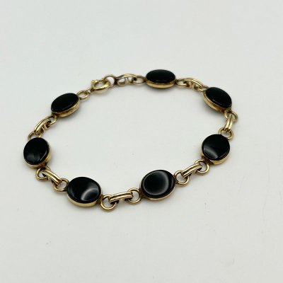 ONYX 12K GOLD FILLED BRACELET 240624E