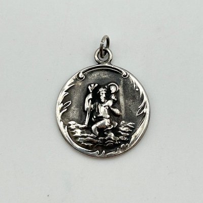 USMCSt.CHRISTOPHER MEDAI STERLING SILVER CHARM  240725K