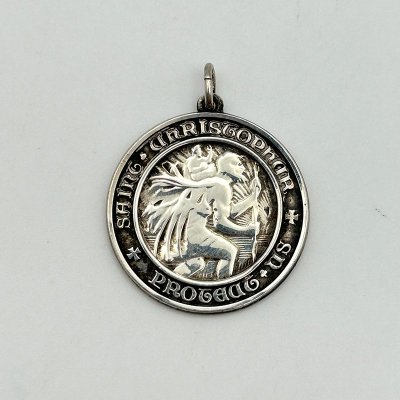 US ARMYSt.CHRISTOPHER MEDAI STERLING SILVER CHARM 240725L