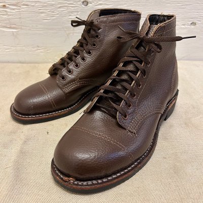 UNKNOWN BROWN LEATHER BOOTS, Dead Stock / 7.5E 240816B